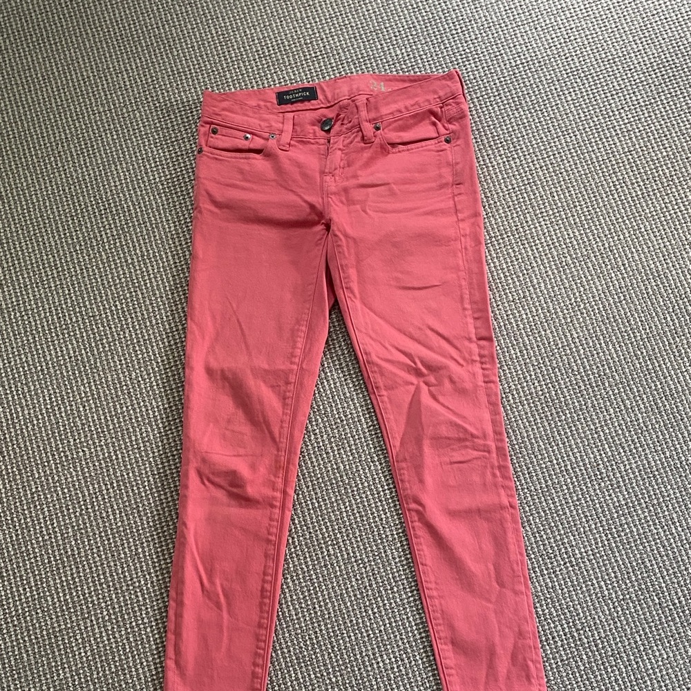 J. Crew Women's Toothpick Jeans in Pink